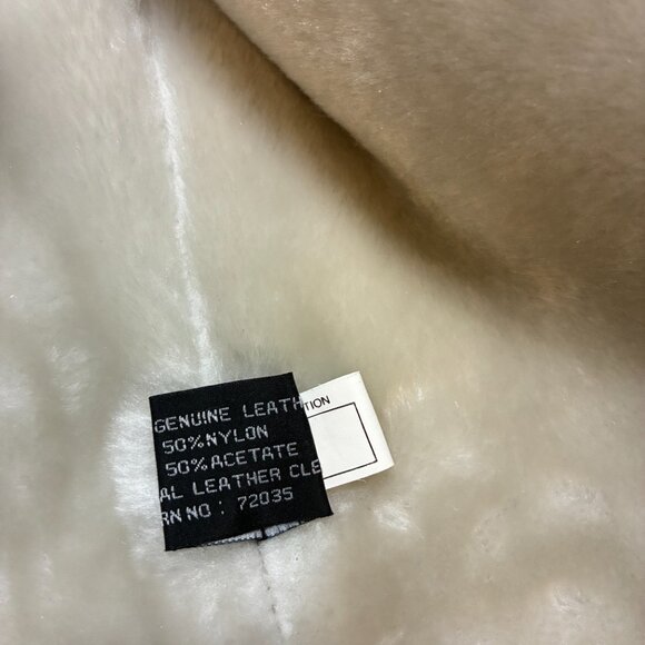 Adler Collection Women's Tan Suede and Faux Fur Hooded Jacket Size L - Picture 5 of 7